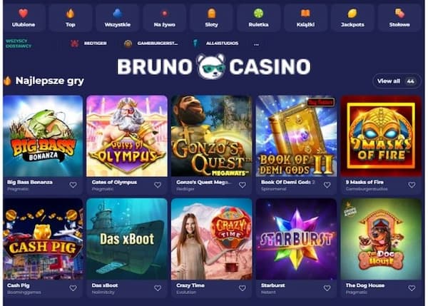 bruno casino gry i oprogramowanie